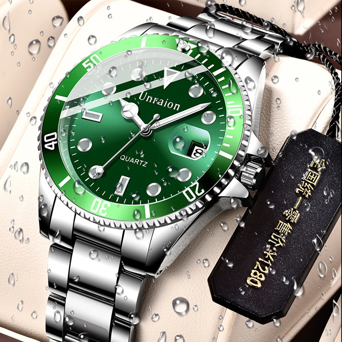 Stainless Steel Waterproof Date Men Watch