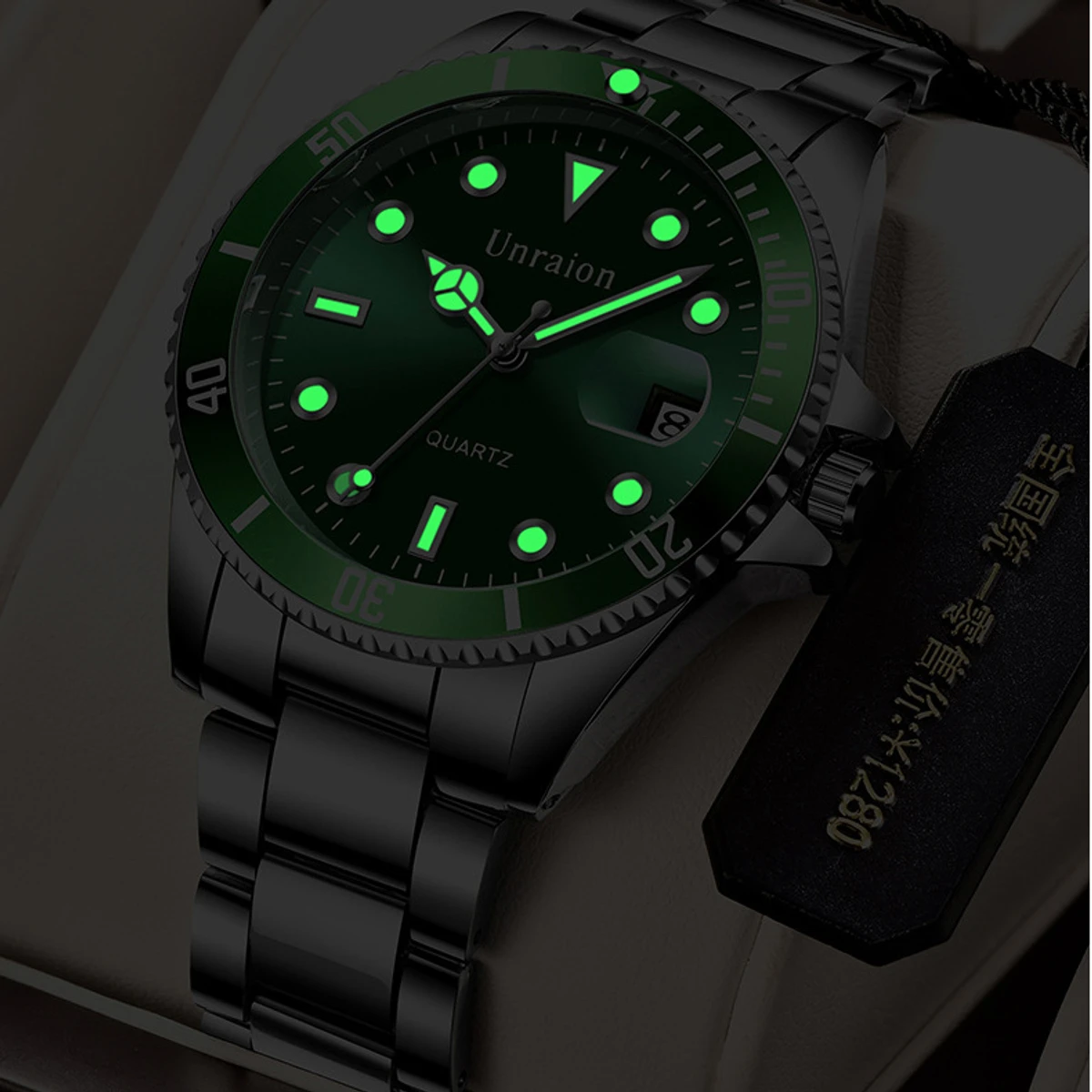 Stainless Steel Waterproof Date Men Watch