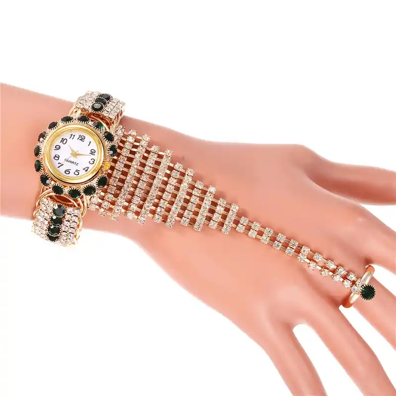 fashion crystal bracelet watch