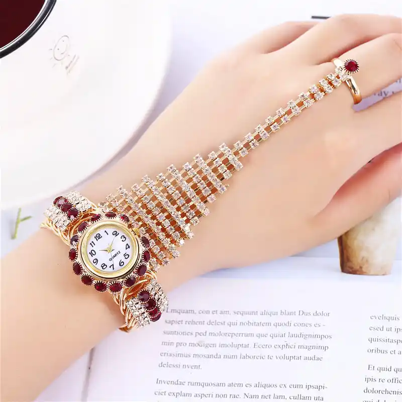 fashion crystal bracelet watch