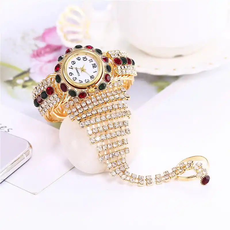 fashion crystal bracelet watch