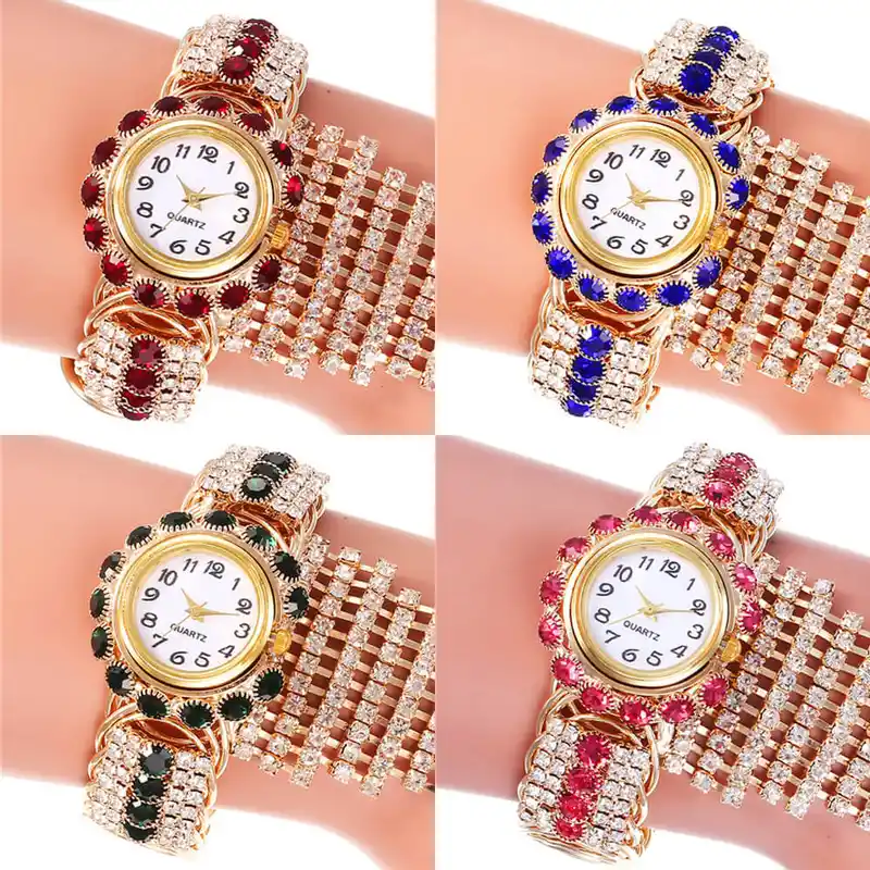 fashion crystal bracelet watch